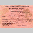 Evacuee Identification Card (ddr-csujad-29-23)