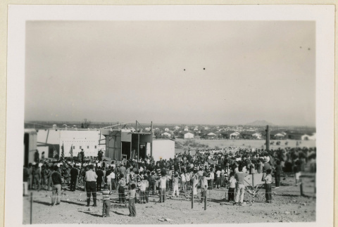 Standing crowd at an Armistice Day program (ddr-densho-37-1185)