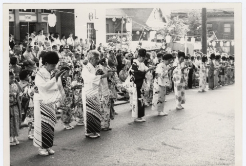 Women perform at Bon Odori (ddr-sbbt-6-42)
