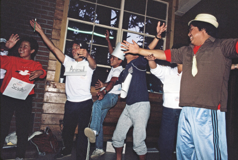 Campers participating in skit night (ddr-densho-336-1662)