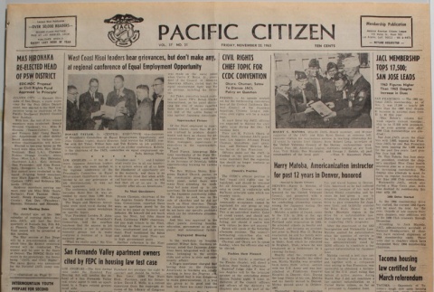 Pacific Citizen, Vol. 58, No. 21 (November 22, 1963) (ddr-pc-35-47)