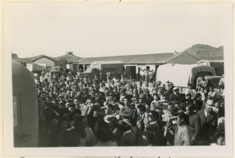 Crowd sending off their friends (ddr-densho-37-1049)