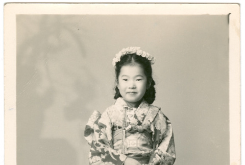 Young girl dressed in kimono (ddr-densho-430-234)