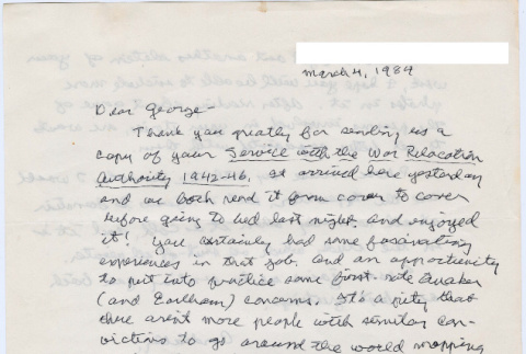 Letter from Carl and Susan Welty to George Townsend (ddr-densho-408-18)