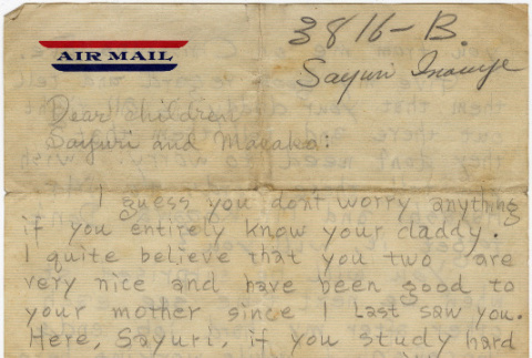 Letter from Tatsuo Inouye to his daughters (ddr-densho-394-19)