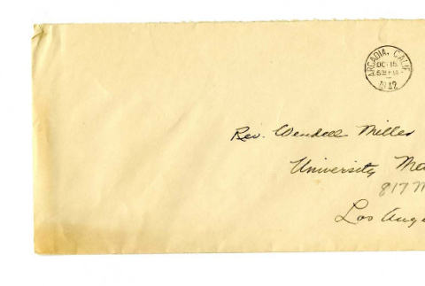 Letter from June Harino to Rev. Miller, 1942 October 15 (ddr-csujad-20-22)