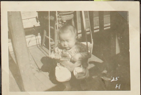 Nisei baby in a swing (ddr-densho-259-422)