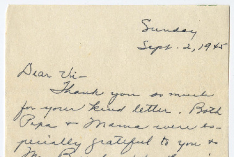 Letter from Amy Morooka to Violet Sell (ddr-densho-457-51)