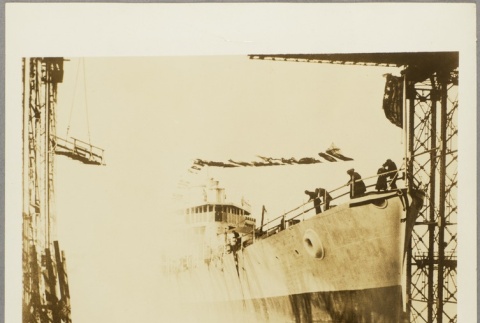 Ship leaving a docking bay (ddr-njpa-13-162)