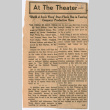 Clipping with review of The World of Suzie Wong at the Shubert Theatre (ddr-densho-367-276)