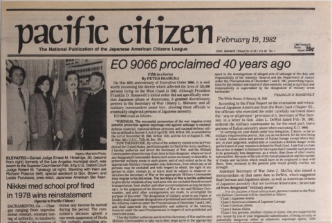 Pacific Citizen, Vol. 94, No. 7 (February 19, 1982) (ddr-pc-54-7)