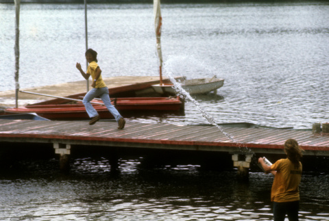 Campers playing on the waterfront (ddr-densho-336-859)
