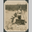Two children playing on beach (ddr-densho-483-506)
