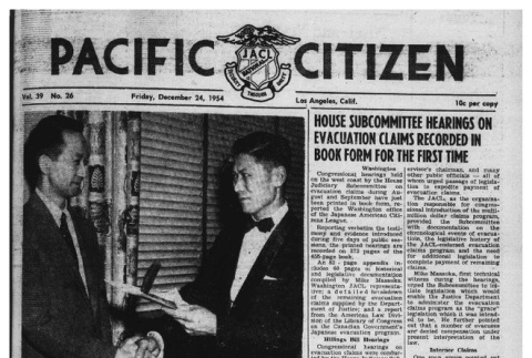 The Pacific Citizen, Vol. 39 No. 26 (December 24, 1954) (ddr-pc-26-52)