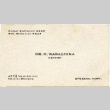 Business Card for Dr. Warashina (ddr-one-5-82)
