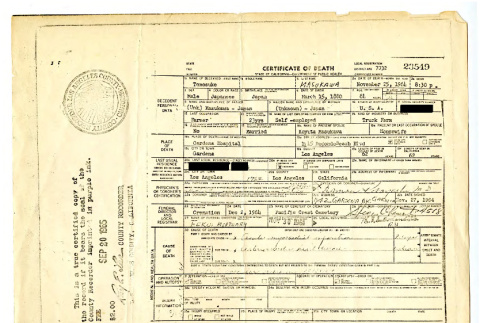 Certificate of death (ddr-csujad-38-548)