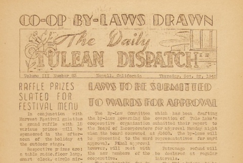 Tulean Dispatch Vol. III No. 83 (October 22, 1942) (ddr-densho-65-81)