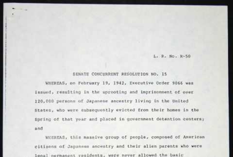 Copy of Missouri Senate Resolution 15 (ddr-chijacl-1-74)