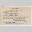 Chicago Congregational Association Credential Card (ddr-densho-446-34)