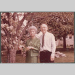Chester and Agnes Sakura by flowering tree (ddr-densho-523-534)