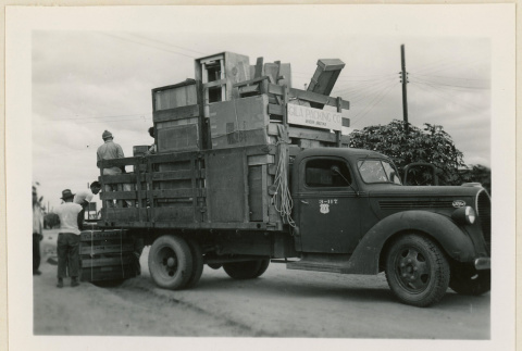 Loading Tule Lake bound crates (ddr-densho-37-874)