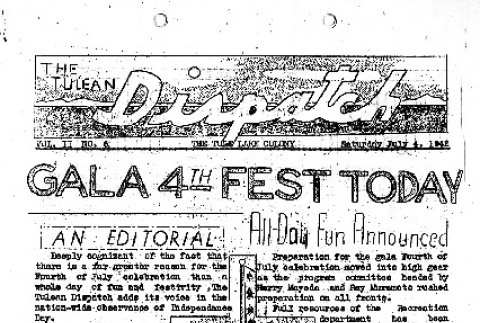 Tulean Dispatch Vol. II No. 6 (July 4, 1942) (ddr-densho-65-316)