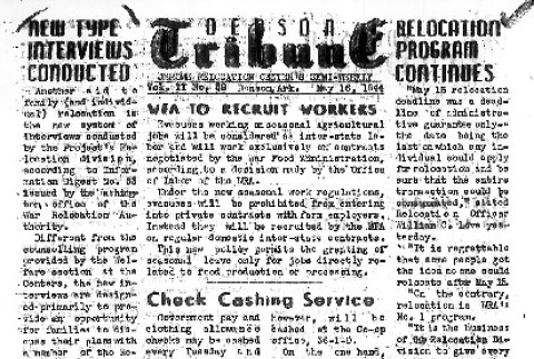 Denson Tribune Vol. II No. 39 (May 16, 1944) (ddr-densho-144-171)
