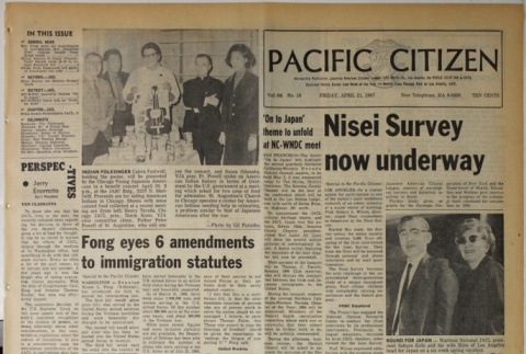 Pacific Citizen, Vol. 64, No. 16 (April 21, 1967) (ddr-pc-39-17)