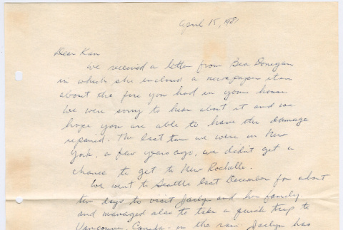 Letter from Larry Silverman to Kaneji Domoto (ddr-densho-329-1160)