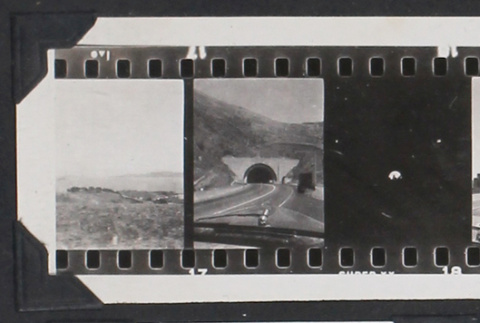 Film strip proof of highways and woman (ddr-densho-404-203)