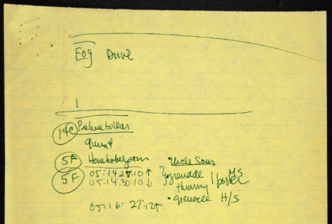 Fog Drive notes (ddr-densho-1007-1423)