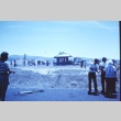 Pilgrims visiting structures on the original site of Tule Lake concentration camp (ddr-densho-294-49)