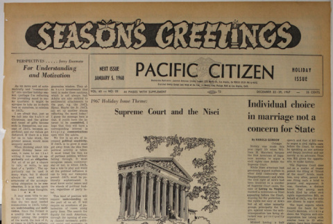 Pacific Citizen, Vol. 65, No. 25 (December 22-29, 1967) (ddr-pc-39-52)