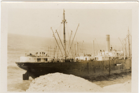View of S.S. Ohioan, grounded at Seal Rock in San Francisco (ddr-densho-426-1781)