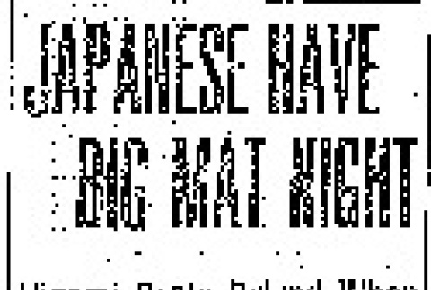 Japanese Have Big Mat Night. Higami Beats Bylund When He Takes Odd Fall; His Friend, Shima, Draws in Bout With Yaqui Joe. (April 23, 1932) (ddr-densho-56-434)