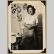 Mits Kikawa inside her barrack (ddr-densho-542-547)