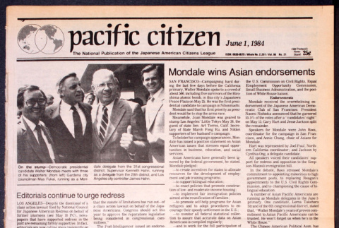 Pacific Citizen, Vol. 98, No. 21 (June 1, 1984) (ddr-pc-56-21)