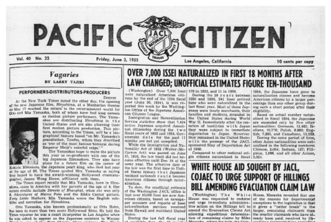 The Pacific Citizen, Vol. 40 No. 22 (June 3, 1955) (ddr-pc-27-22)
