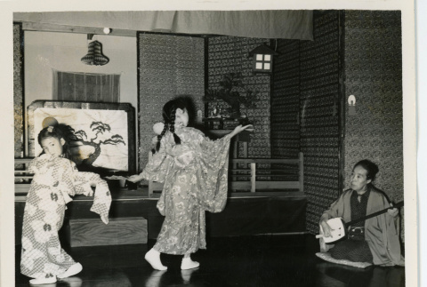 Two girls performing odori (ddr-densho-37-2150)