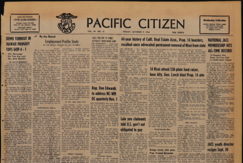 Pacific Citizen, Vol. 59, Vol. 15 (October 9, 1964) (ddr-pc-36-41)