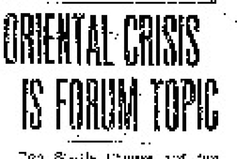 Oriental Crisis is Forum Topic (October 31, 1937) (ddr-densho-56-478)