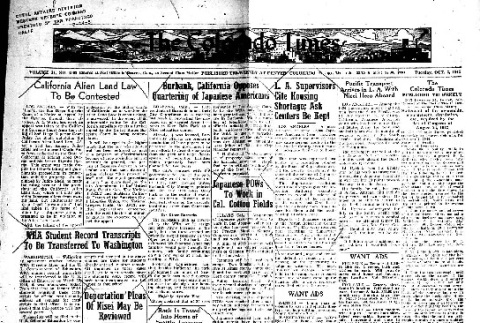 Colorado Times Vol. 31, No. 4369 (October 2, 1945) (ddr-densho-150-80)