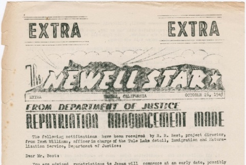 The Newell Star, Extra (October 26, 1945) (ddr-densho-284-94)