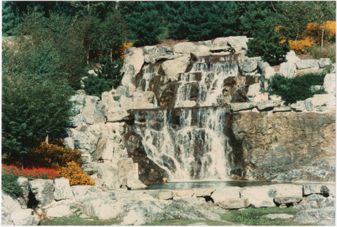 Waterfall and pond at the Schulman project. (ddr-densho-377-191)