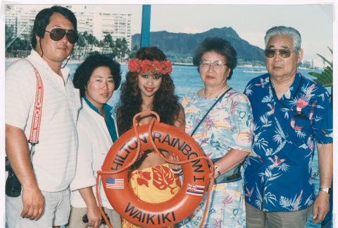 Isoshima family with Waikiki model (ddr-densho-477-614)