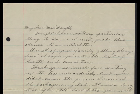Letter from Ruth Takagi to Mrs. Margaret Waegell, September 1942 (ddr-csujad-55-70)