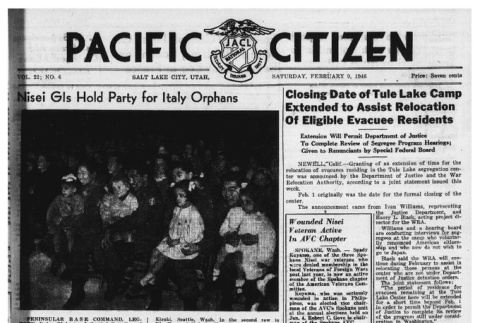 The Pacific Citizen, Vol. 22 No. 6 (February 9, 1946) (ddr-pc-18-6)