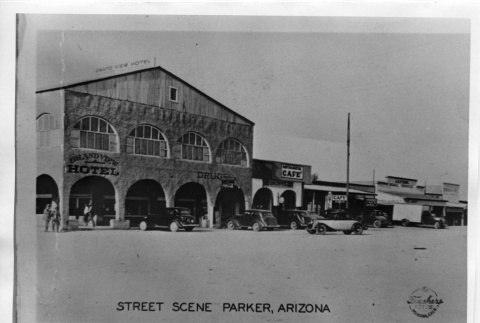 Street scene Parker, Arizona (ddr-csujad-29-258)