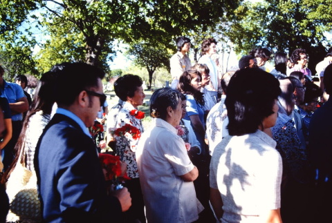 A memorial ceremony at Linkville Cemetery (ddr-densho-294-25)