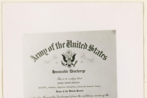 George Furutono honorable discharge (ddr-densho-37-1017)